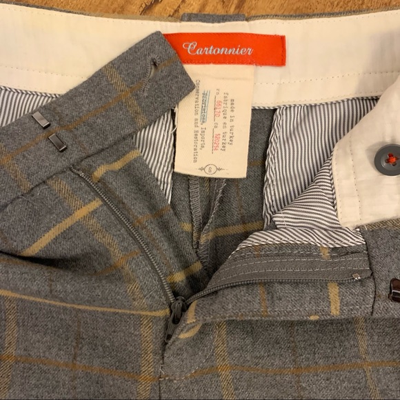 Anthropologie Cartonnier long gray plaid shorts - Picture 10 of 15